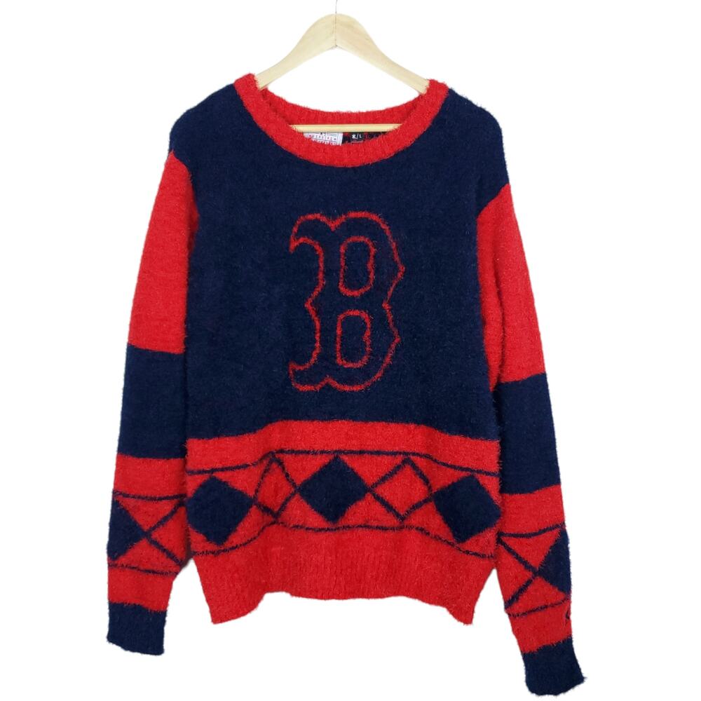 Genuine Merchandise by Klew Womens Sweater Large Boston Red Sox Sports Pullover